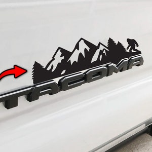 Big Foot Decal, Evergreen Decal, Forest decal, over the badge Decal Fits 3rd Gen Toyota Tacoma