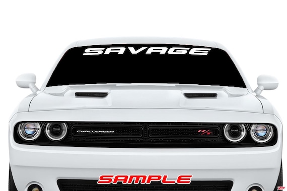 Custom Text Windshield Banner Decal Fits Dodge Challenger Custom Text Windshield Banner Decal Fits Dodge Challenger