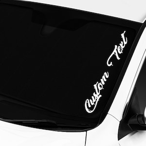 Side A Pillar Custom Dripping Script Text Vertical Banner Decal