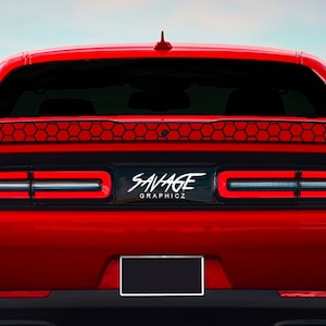 Honeycomb Spoiler Vinyl Aufkleber passend für Dodge Challenger sxt rt gt srt scatpack