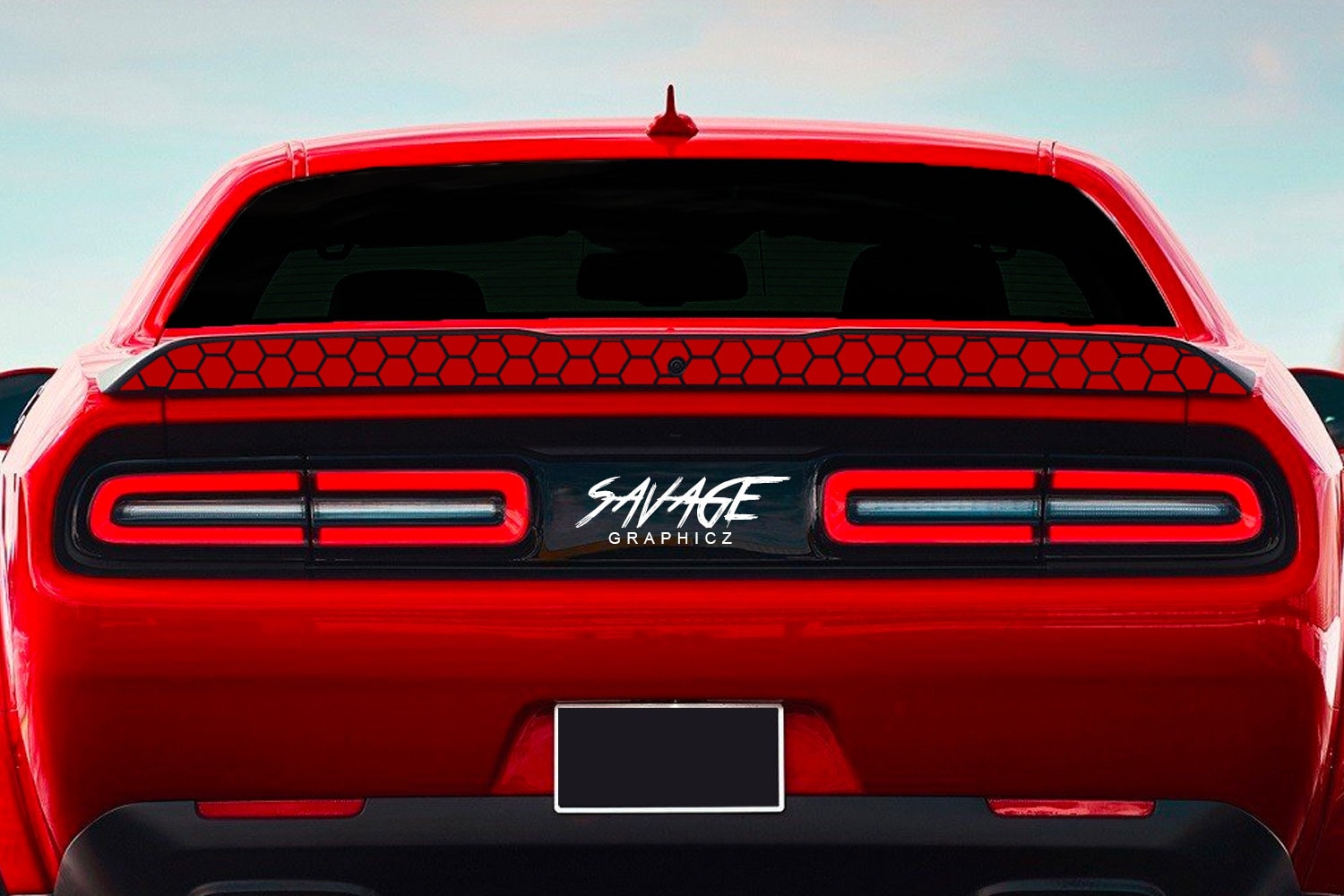 Honeycomb Spoiler Vinyl Decal Fits Dodge Challenger Sxt Rt Gt Srt