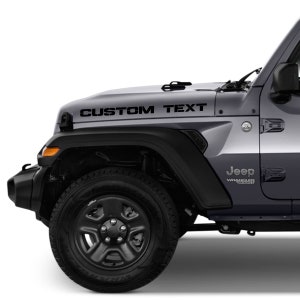 Custom Text Hood Modern Stencil Text Decals Fits Jeep Yj Tj Cj Jl Jk