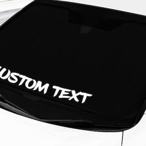 Windshield Custom Graffiti Text Vertical Banner Decal