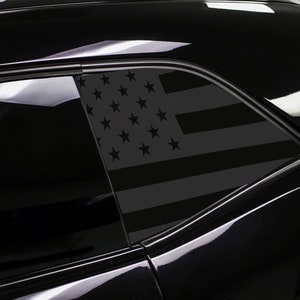 Solid American USA Flag Third Window Decals Fits Dodge Challenger sxt rt gt srt scatpack