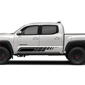 Modern Gradient Stripes Rocker Panel Stripes Vinyl Decals Off Road 4x4 Fits Toyota Tacoma