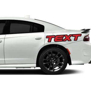 Custom Double Colored Text For Quarter Panel Fits Dodge Charger sxt gt rt scatpack