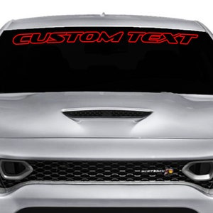 Custom Text Windshield Banner Decal Fits Dodge Charger sxt rt gt srt scatpack