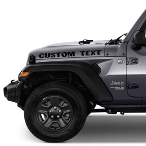 Custom Text Hood Distressed Mud Text Decals Fits Jeep Yj Tj Cj Jl Jk
