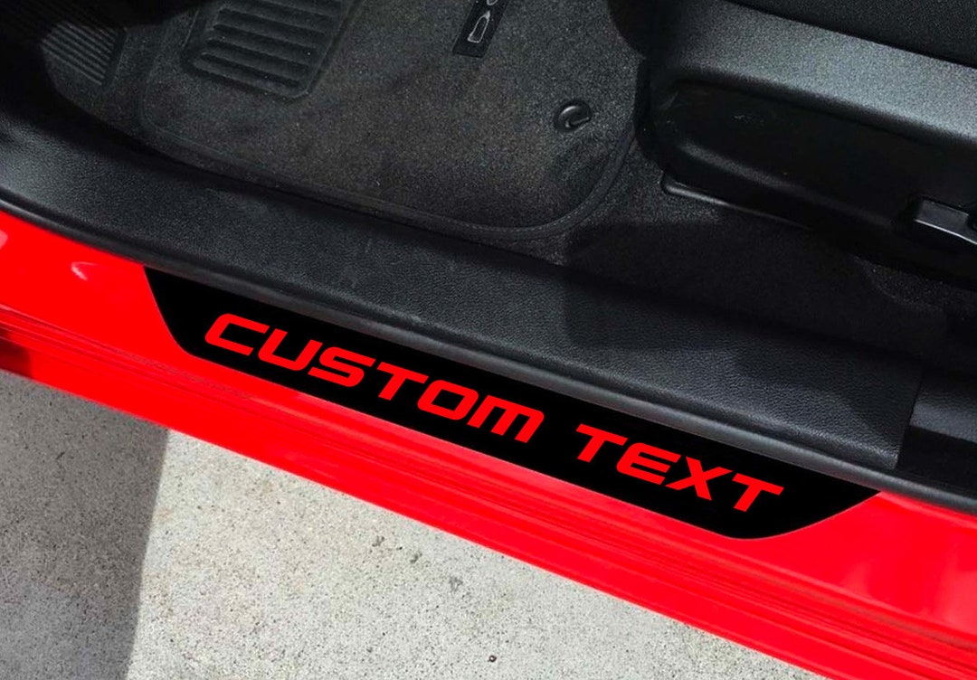 Custom Text Door Sill Decals Fits Dodge Challenger Sxt Rt Gt Srt ...