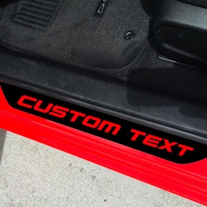 Custom Text Door Sill Decals Fits Dodge Challenger sxt rt gt srt scatpack