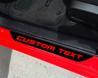 Custom Text Door Sill Decals Fits Dodge Challenger sxt rt gt srt scatpack