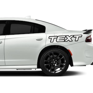 Custom Outlined Text For Quarter Panel Fits Dodge Charger sxt gt rt scatpack