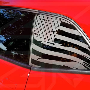 Third Window USA American Flags Decals Fits Dodge Challenger sxt rt gt srt scatpack