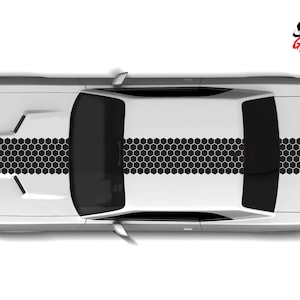 Single Honeycomb Racing Stripes Stripes Fits Dodge Challenger