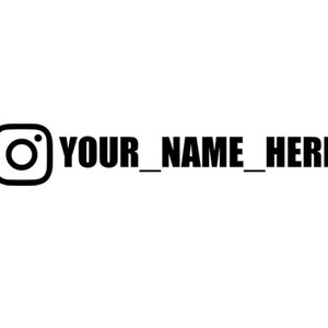 Custom Instagram Name Decals Fits Dodge Challenger sxt rt gt srt scatpack