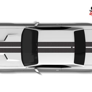 Dual 10&quot; Honeycomb Racing Stripes Stripes Fits Dodge Challenger