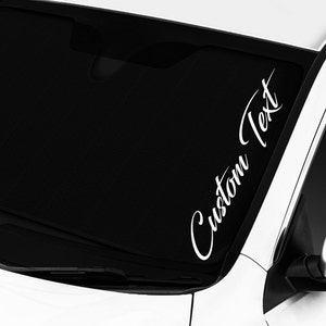 Side A Pillar Custom Script Text Vertical Banner Decal