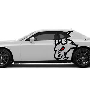 Extra Large Angry Goat Large Side Vinyl Decal Graphics Fits Dodge Challenger sxt rt gt srt scatpack