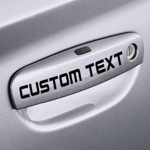 Door Handle Decals with Custom Text Decals Fits Dodge Charger sxt rt gt srt scatpack