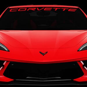 Corvette Windshield Banner Decal Fits Chevy Corvette C8 Stingray z06