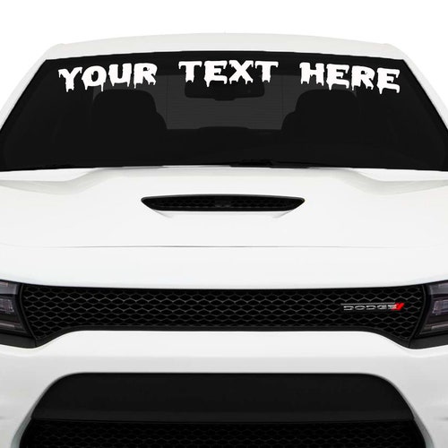 Dodge Challenger Custom Text Windshield Banner Decal - Etsy