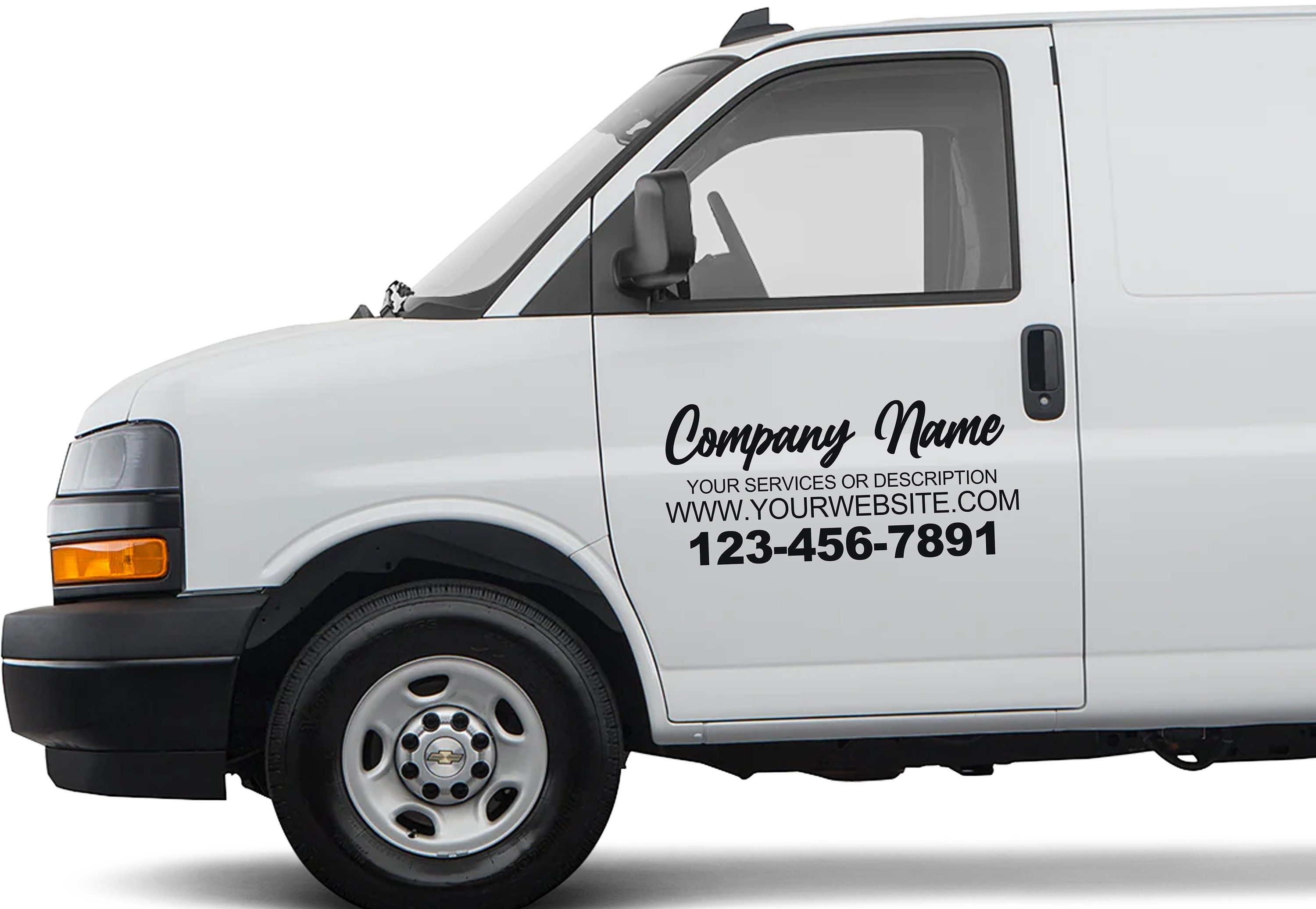 1 Set of Single Colored Door Business Lettering Custom Vinyl