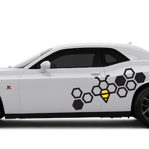 Custom Challenger Honeycomb and Bee Side Vinyl Decals