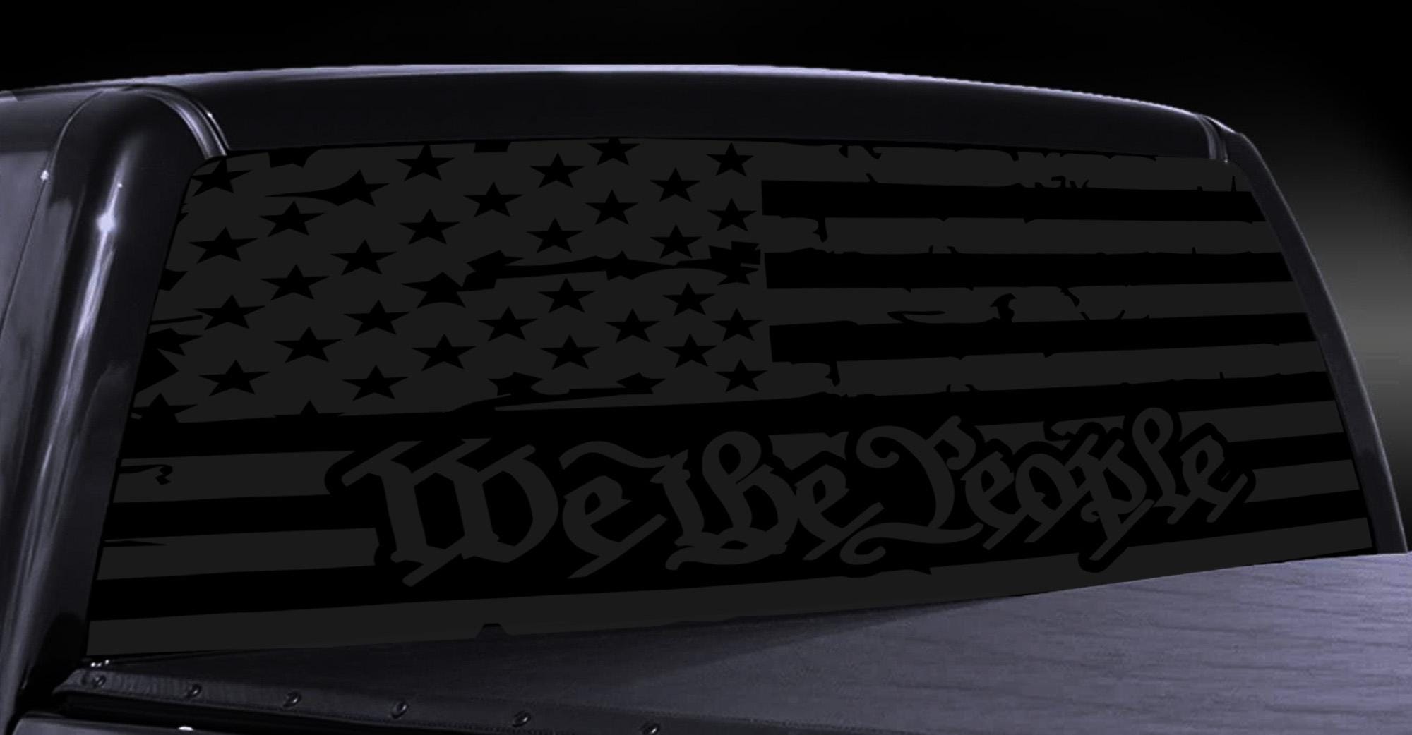 American Flag Decal Sticker For Chevy Truck Back Window - Show Your Pride!