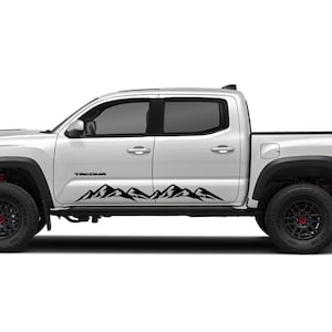 Modern Mountain Rocker Panel Vinyl Decals Off Road 4x4 Fits Toyota Tacoma