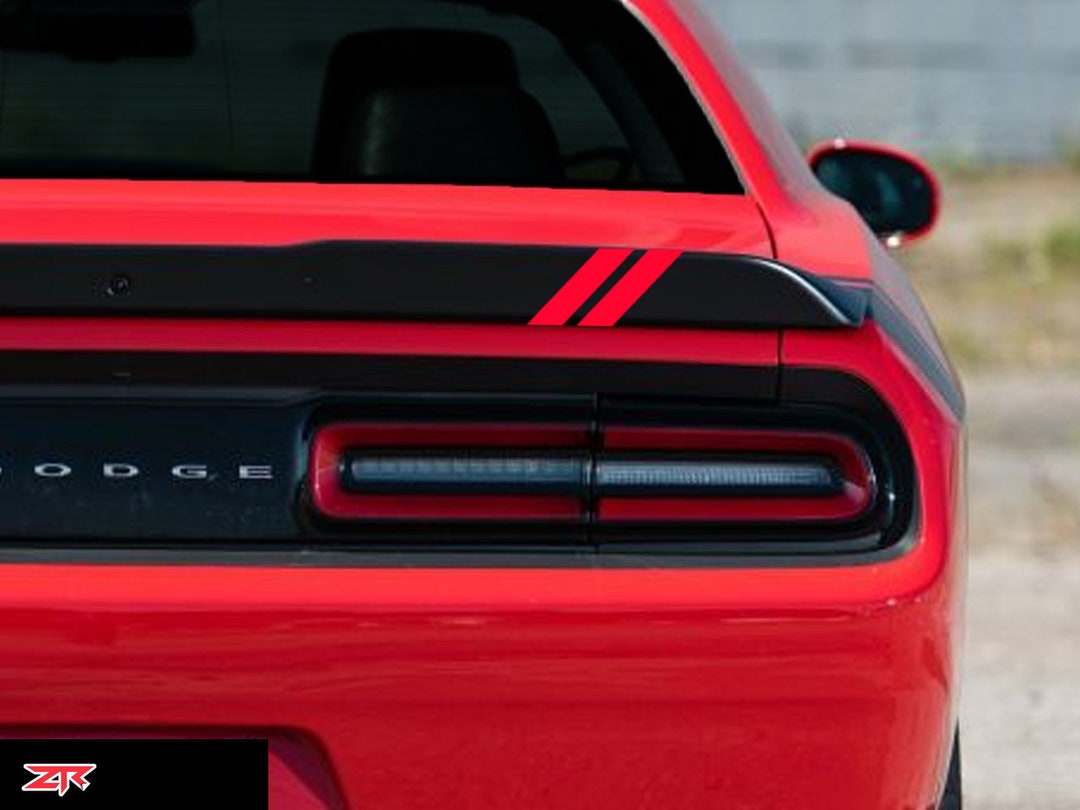 Spoiler Dual Hash Stripes Spoiler Decal Fits Dodge Challenger Sxt
