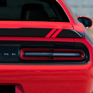 Spoiler Dual Hash Stripes Spoiler Decal Fits Dodge Challenger sxt rt gt srt scatpack