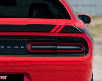 Oracal Outlined Honeycomb Taillight Overlay Decals – Black Vinyl – Fits Dodge Challenger SXT, GT, RT, SRT