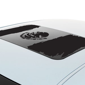 Mexico Distressed Sunroof Flag Vinyl Decal Fits Dodge Challenger and Charger sxt rt gt srt scatpack