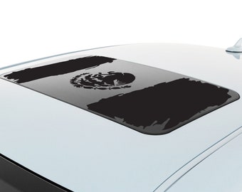Oracal Matte Black Honeycomb Sunroof Decal – Solid Graphic Vinyl For Challenger