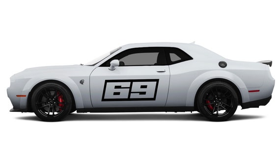 Block Racing Numbers Fits Dodge Challenger sxt gt rt srt scatpack