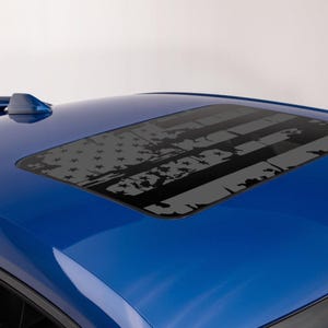 USA Distressed Sunroof Flag Decal Fits Chevy Camaro rs ss zl1