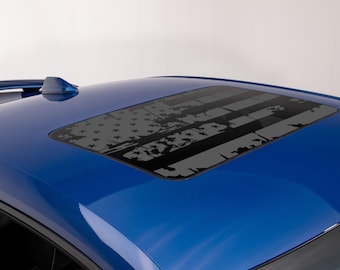USA Distressed Sunroof Flag Decal Fits Chevy Camaro rs ss zl1