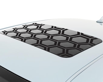 Bold Outlined Honeycomb Sunroof Vinyl Decal Fits Dodge Challenger sxt rt gt srt scatpack