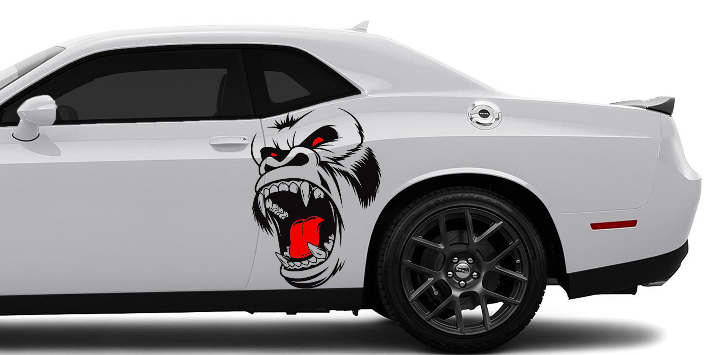 Large Angry Ape Side High-quality Vinyl Decal Graphics Fits Dodge