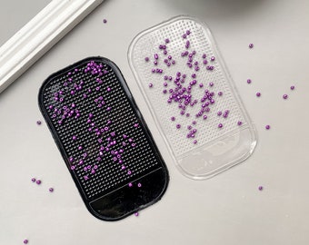 ビーズ用粘着シリコンマット、ビーズホルダー、ビーズマットは跡を残さず、旅行用ビーズマット、小さなビーズや金具が転がるのを防ぎます。