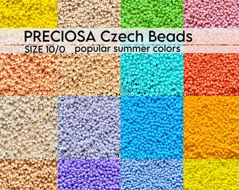10g 25g 50g Pastel Summer Cream Color Preciosa Seed Beads size 10/0 Czech Rocailles Ricamo di perline rotonde Confezione regalo di alta qualità per l'artigianato