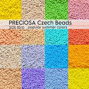 10g 25g 50g Pastello Crema Estiva Colore Preciosa Perline misura 10/0 Rocailles ceco Ricamo con perline rotonde Confezione regalo di alta qualità per l'artigianato