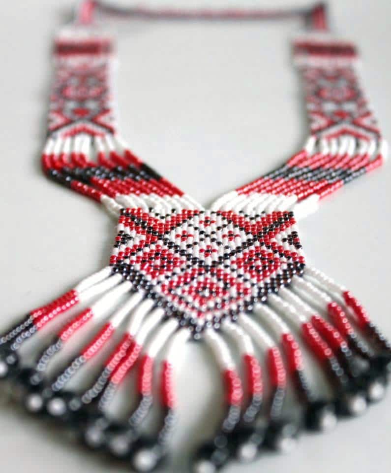 DIY Tribal Red White Bead Gerdan Necklace Kit for Beginners, Folk ...