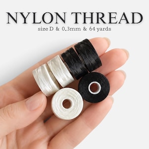 1 st svart nylon pärltråd storlek D 0,3 mm 64 yards stark pärlbroderitråd pärlvävtråd smyckestillbehör pärlarbete hantverk present