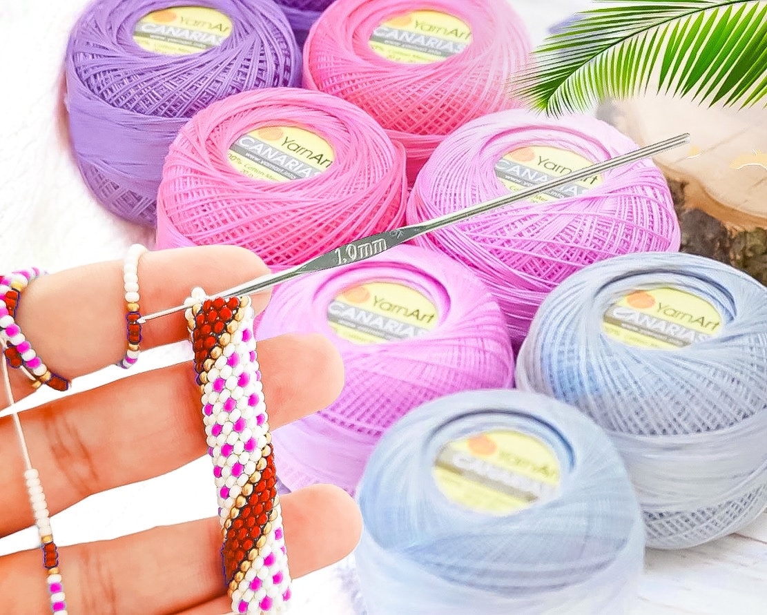 Lot De 12 Bobines De Fil Au Crochet Aunt Lydia's – Couleurs Et Types Variés – Neuf Et Occasion
