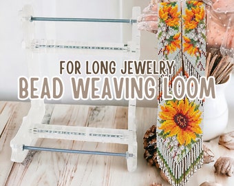 Upright Beading Loom, Supplies for Bead Weaving Bracelet Necklace, beadwork Loom kit, tabletop loom Frame, Jewelry Making Tool, Bead machine