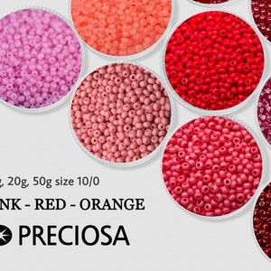 10g 25g 50g Preciosa Seed Beads size 10/0 Czech Rocailles for bead embroidery Round beads for craft High quality beads Gift box for beading