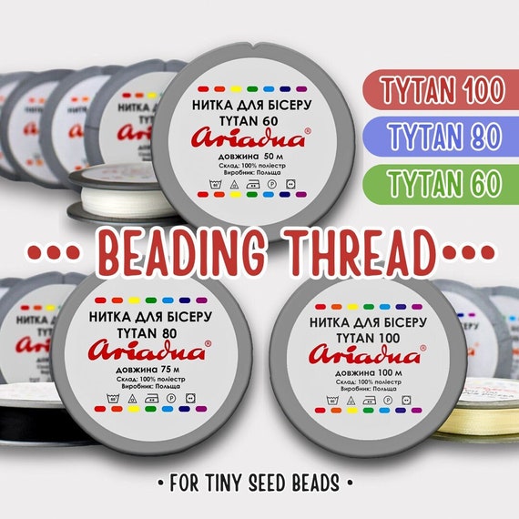 Strong Beading Thread Tytan 100 80 60 High-Quality Embroidery Threads Durable Polyester Bead Weaving Thread Jewelry Supplies Beadwork Craft