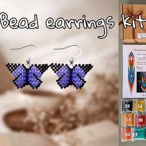 DIY Kit tiny Butterfly bead needle beginner kit, beading animal kit for adults and children, diy box, gifts for teenagers, easy bead pattern