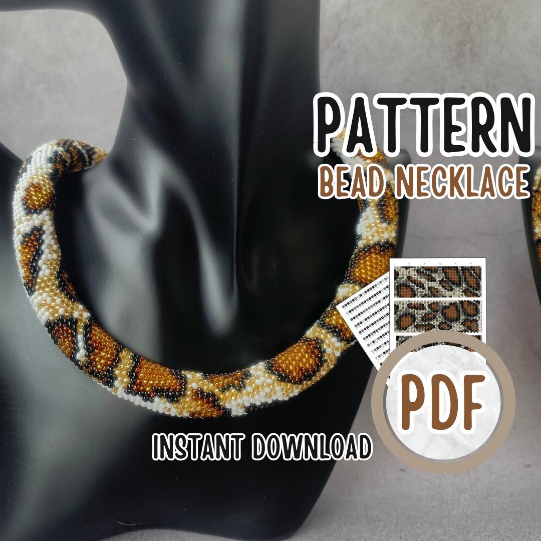 PDF Tiger Python Necklace Pattern - Bead Crochet Rope Pattern - Diy ...